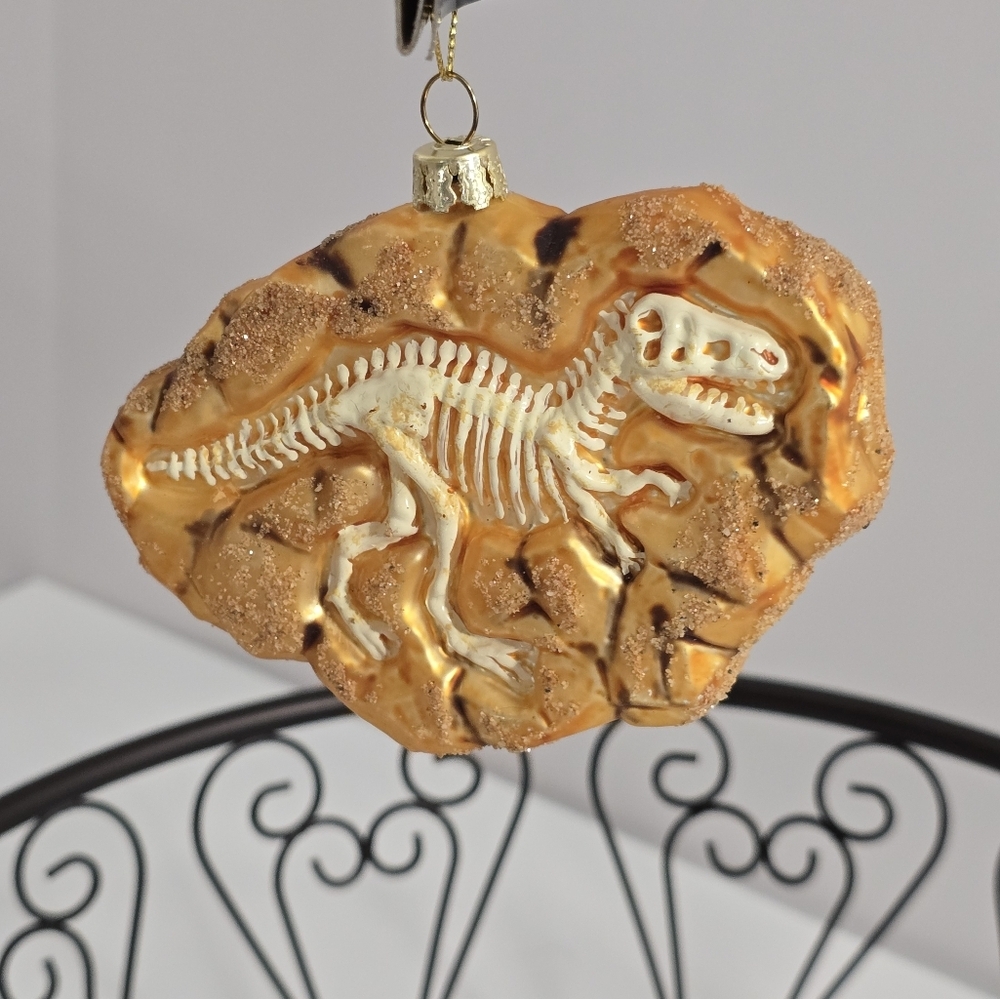 Robert Stanley Christmas glass ornaments dinosaur & fossil set nwt - Picture 6 of 8